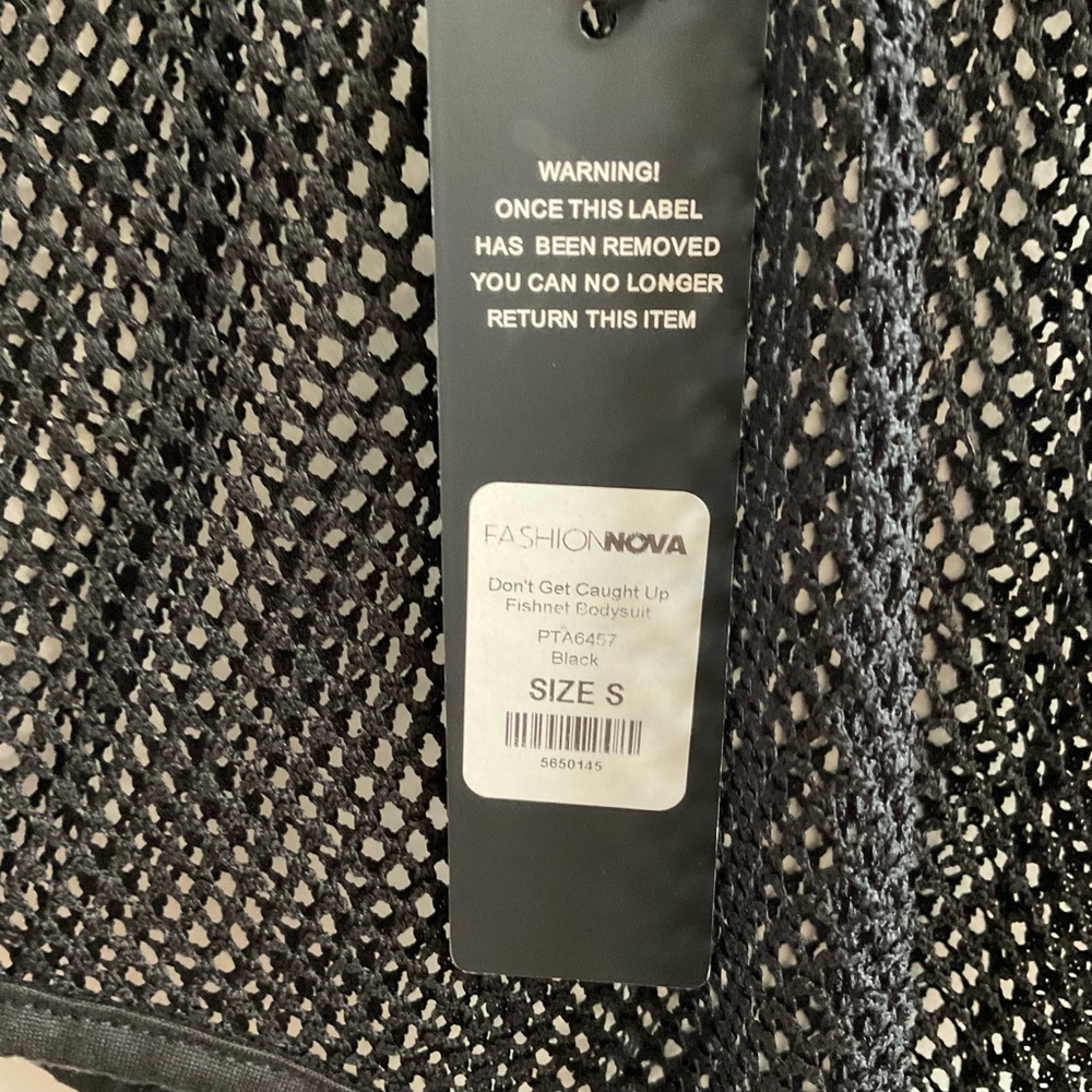Fashion Nova Don’t Get Caught Up Black Fishnet Bodysuit - Picture 12 of 15